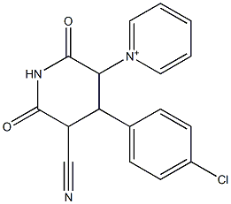 1-[4-(4-chlorophenyl)-5-cyano-2,6-dioxo-3-piperidinyl]pyridinium Struktur