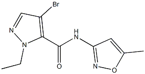 4-bromo-1-ethyl-N-(5-methyl-3-isoxazolyl)-1H-pyrazole-5-carboxamide Struktur