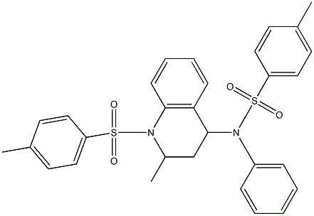 4-methyl-N-{2-methyl-1-[(4-methylphenyl)sulfonyl]-1,2,3,4-tetrahydro-4-quinolinyl}-N-phenylbenzenesulfonamide Struktur