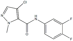 4-chloro-N-(3,4-difluorophenyl)-1-methyl-1H-pyrazole-5-carboxamide Struktur