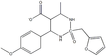 tetrahydro-2-furanylmethyl 4-(4-methoxyphenyl)-6-methyl-2-oxo-1,2,3,4-tetrahydro-5-pyrimidinecarboxylate Struktur