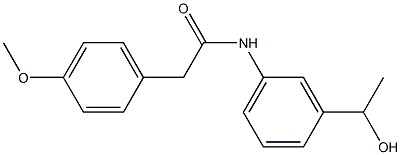 N-[3-(1-hydroxyethyl)phenyl]-2-(4-methoxyphenyl)acetamide Struktur