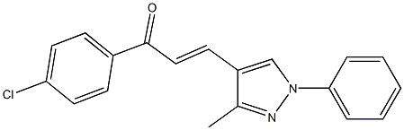 1-(4-chlorophenyl)-3-(3-methyl-1-phenyl-1H-pyrazol-4-yl)-2-propen-1-one Struktur