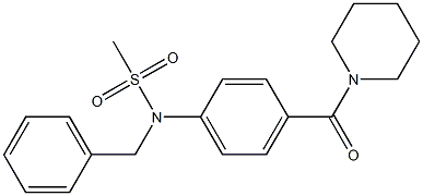 N-benzyl-N-[4-(1-piperidinylcarbonyl)phenyl]methanesulfonamide Struktur