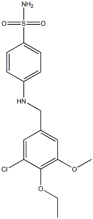 4-[(3-chloro-4-ethoxy-5-methoxybenzyl)amino]benzenesulfonamide Struktur