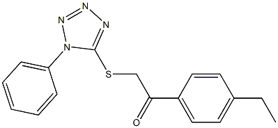 1-(4-ethylphenyl)-2-[(1-phenyl-1H-tetraazol-5-yl)sulfanyl]ethanone Struktur