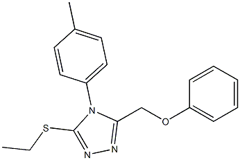 3-(ethylsulfanyl)-4-(4-methylphenyl)-5-(phenoxymethyl)-4H-1,2,4-triazole Struktur