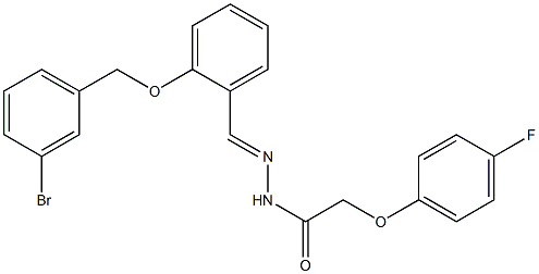 N'-{2-[(3-bromobenzyl)oxy]benzylidene}-2-(4-fluorophenoxy)acetohydrazide Struktur