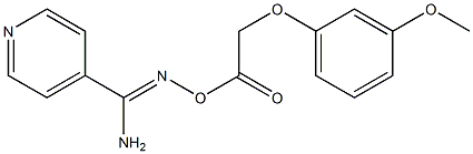 N'-{[2-(3-methoxyphenoxy)acetyl]oxy}-4-pyridinecarboximidamide Struktur