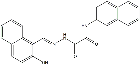 2-{2-[(2-hydroxy-1-naphthyl)methylene]hydrazino}-N-(2-naphthyl)-2-oxoacetamide Struktur