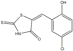 5-(5-chloro-2-hydroxybenzylidene)-2-thioxo-1,3-thiazolidin-4-one Struktur