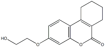 3-(2-hydroxyethoxy)-7,8,9,10-tetrahydro-6H-benzo[c]chromen-6-one Struktur