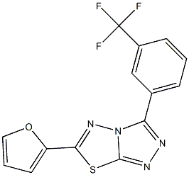 6-(2-furyl)-3-[3-(trifluoromethyl)phenyl][1,2,4]triazolo[3,4-b][1,3,4]thiadiazole Struktur