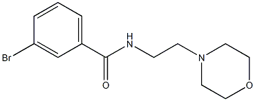 3-bromo-N-[2-(4-morpholinyl)ethyl]benzamide Struktur