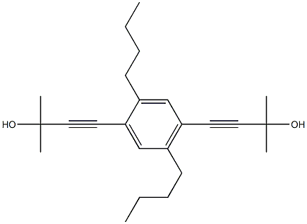 4-[2,5-dibutyl-4-(3-hydroxy-3-methyl-1-butynyl)phenyl]-2-methyl-3-butyn-2-ol Struktur