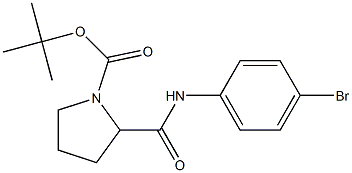 1,1-dimethylethyl 2-{[(4-bromophenyl)amino]carbonyl}pyrrolidine-1-carboxylate Struktur