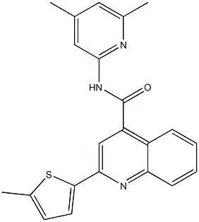 N-(4,6-dimethyl-2-pyridinyl)-2-(5-methyl-2-thienyl)-4-quinolinecarboxamide Struktur