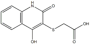 [(4-hydroxy-2-oxo-1,2-dihydro-3-quinolinyl)sulfanyl]acetic acid Struktur