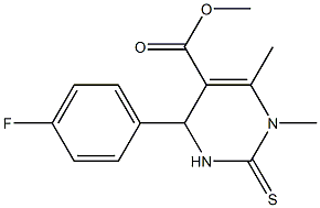 methyl 4-(4-fluorophenyl)-1,6-dimethyl-2-thioxo-1,2,3,4-tetrahydro-5-pyrimidinecarboxylate Struktur