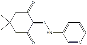 5,5-dimethyl-1,2,3-cyclohexanetrione 2-(3-pyridinylhydrazone) Struktur