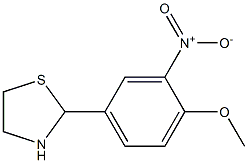 2-{3-nitro-4-methoxyphenyl}-1,3-thiazolidine Struktur