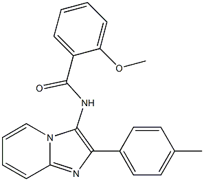 2-methoxy-N-[2-(4-methylphenyl)imidazo[1,2-a]pyridin-3-yl]benzamide Struktur