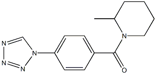 2-methyl-1-[4-(1H-tetraazol-1-yl)benzoyl]piperidine Struktur