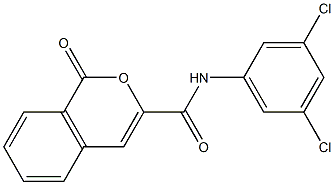 N-(3,5-dichlorophenyl)-1-oxo-1H-isochromene-3-carboxamide Struktur