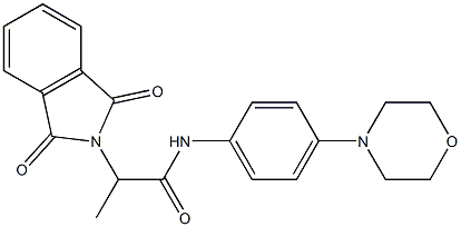 2-(1,3-dioxo-1,3-dihydro-2H-isoindol-2-yl)-N-[4-(4-morpholinyl)phenyl]propanamide Struktur