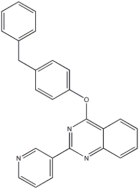 4-benzylphenyl 2-(3-pyridinyl)-4-quinazolinyl ether Struktur