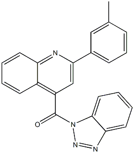 4-(1H-1,2,3-benzotriazol-1-ylcarbonyl)-2-(3-methylphenyl)quinoline Struktur