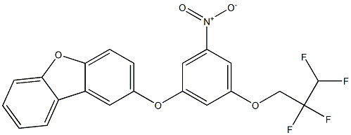 2-[3-nitro-5-(2,2,3,3-tetrafluoropropoxy)phenoxy]dibenzo[b,d]furan Struktur