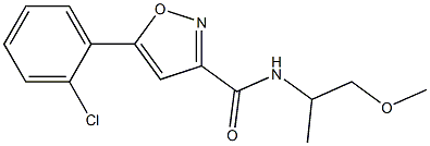 5-(2-chlorophenyl)-N-(2-methoxy-1-methylethyl)-3-isoxazolecarboxamide Struktur