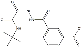 N-(tert-butyl)-2-(2-{3-nitrobenzoyl}hydrazino)-2-oxoacetamide Struktur