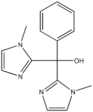 bis(1-methyl-1H-imidazol-2-yl)(phenyl)methanol Struktur