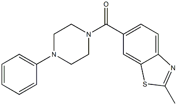 2-methyl-6-[(4-phenyl-1-piperazinyl)carbonyl]-1,3-benzothiazole Struktur