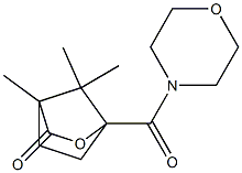 4,7,7-trimethyl-1-(morpholin-4-ylcarbonyl)-2-oxabicyclo[2.2.1]heptan-3-one Struktur