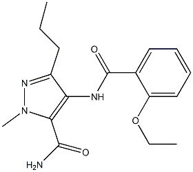 4-[(2-ethoxybenzoyl)amino]-1-methyl-3-propyl-1H-pyrazole-5-carboxamide Struktur