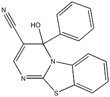 4-hydroxy-4-phenyl-4H-pyrimido[2,1-b][1,3]benzothiazole-3-carbonitrile Struktur