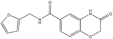 N-(2-furylmethyl)-3-oxo-3,4-dihydro-2H-1,4-benzoxazine-6-carboxamide Struktur