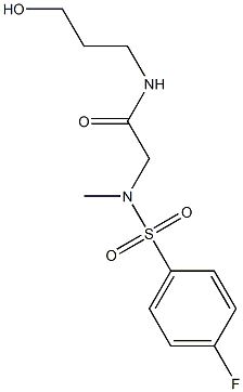 2-[[(4-fluorophenyl)sulfonyl](methyl)amino]-N-(3-hydroxypropyl)acetamide Struktur