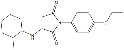 1-(4-ethoxyphenyl)-3-[(2-methylcyclohexyl)amino]-2,5-pyrrolidinedione Struktur