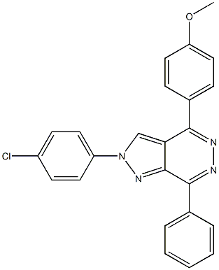 2-(4-chlorophenyl)-4-(4-methoxyphenyl)-7-phenyl-2H-pyrazolo[3,4-d]pyridazine Struktur