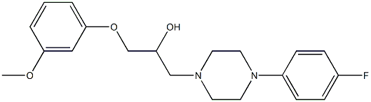 1-[4-(4-fluorophenyl)-1-piperazinyl]-3-(3-methoxyphenoxy)-2-propanol Struktur