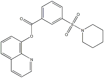 8-quinolinyl 3-(1-piperidinylsulfonyl)benzoate Struktur