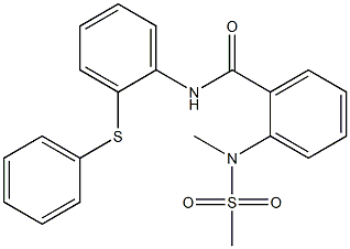 2-[methyl(methylsulfonyl)amino]-N-[2-(phenylsulfanyl)phenyl]benzamide Struktur