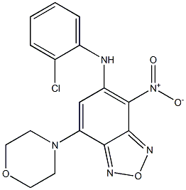 5-(2-chloroanilino)-4-nitro-7-(4-morpholinyl)-2,1,3-benzoxadiazole Struktur