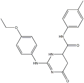 2-(4-ethoxyanilino)-N-(4-methylphenyl)-6-oxo-3,4,5,6-tetrahydro-4-pyrimidinecarboxamide Struktur