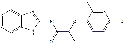 N-(1H-benzimidazol-2-yl)-2-(4-chloro-2-methylphenoxy)propanamide Struktur