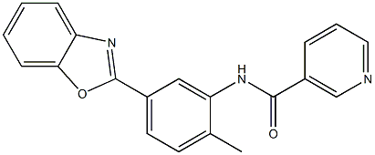 N-[5-(1,3-benzoxazol-2-yl)-2-methylphenyl]nicotinamide Struktur